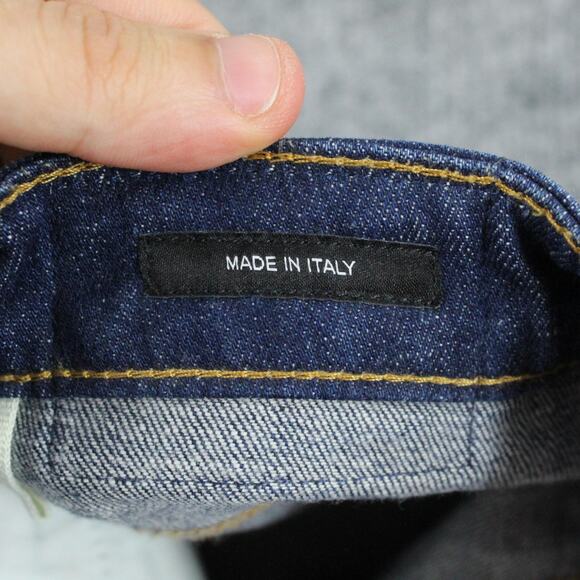 R13 Jeans Womens 27 Blue Biker Boy Howell Indigo Skinny Stretch Made Italy - Picture 9 of 16